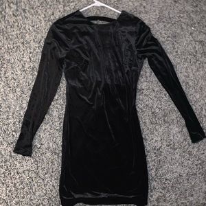 Black Velvet Dress Women